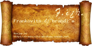 Frankovits Ábrahám névjegykártya